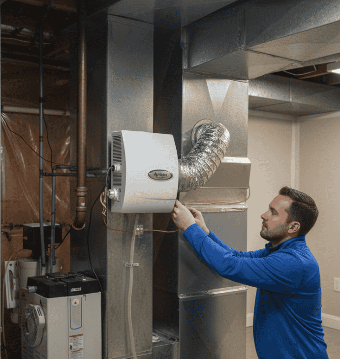 Professional humidifier installation in Scarborough - LG Home Comfort