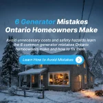 Ontario ice storm power outage generator